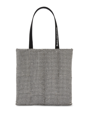 HEIRESS QUILTED TOTE:White :One Size